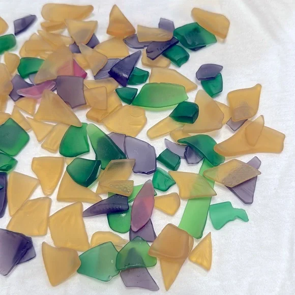 Vintage Colorful Sea Glass Pieces, 11oz Of Sea Glass Multi Color Misc Size - Picture 4 of 11